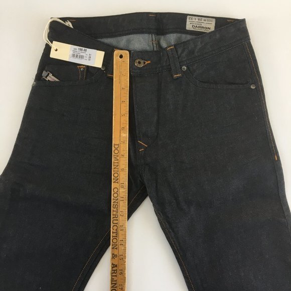 Diesel Darron Regular Slim - Tapered Button Fly Jeans 28 - Picture 12 of 13